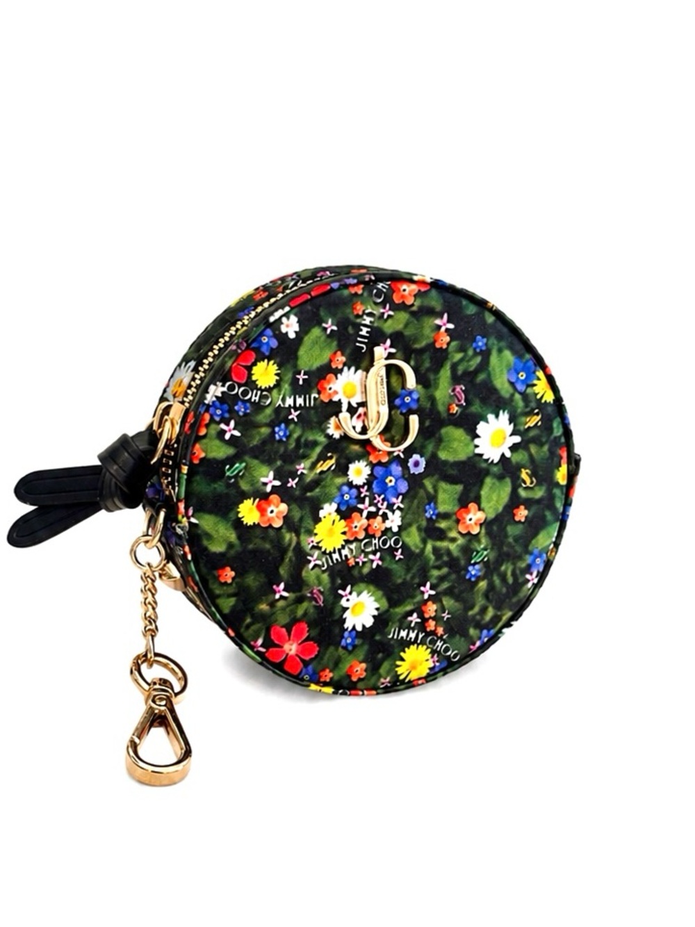 Jimmy Choo JC Ditsy Floral Print Round Coin Purse